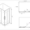 Душевой уголок ABBER Schwarzer Diamant 120x80см AG02128MH профиль хром, стекло матовое