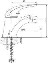 Смеситель Aquanet Cobra SD90364 для биде