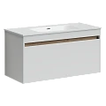Тумба под раковину Sancos Smart 100 SM100W белая глянцевая