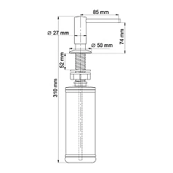 Дозатор для кухонной мойки Wasserkraft K-1299 хром