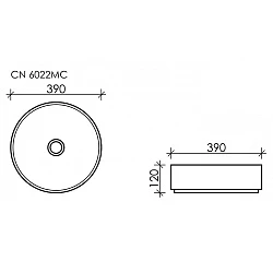 Раковина накладная Ceramica Nova Element CN6022MC бежевая матовая