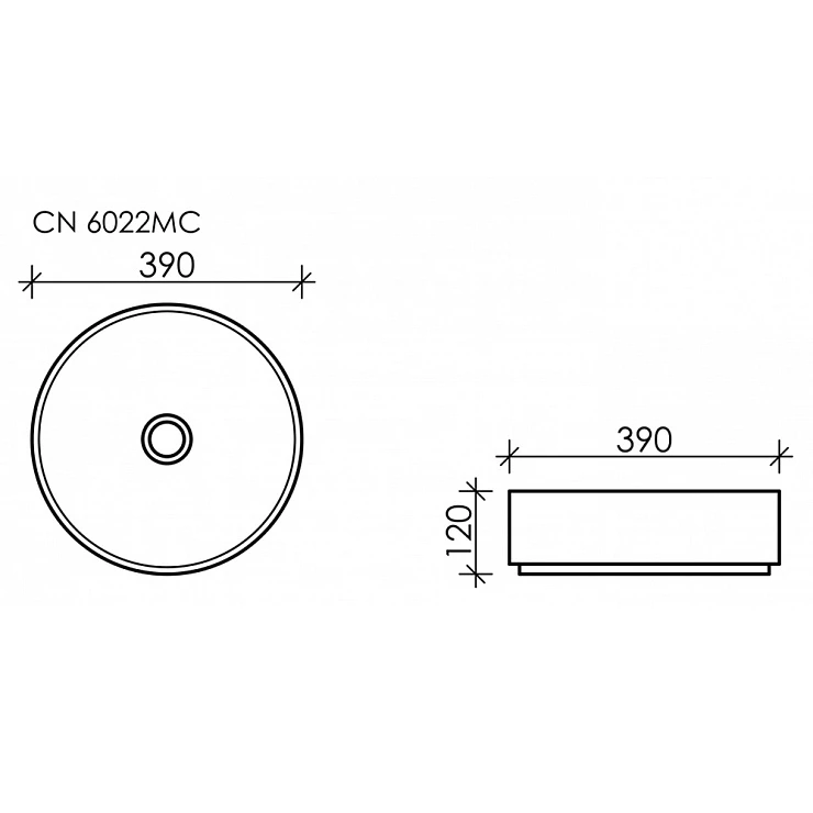 Раковина накладная Ceramica Nova Element CN6022MC бежевая матовая