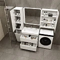 Тумба с раковиной Style Line Бергамо мини 80 напольная, антискрейч белый матовый