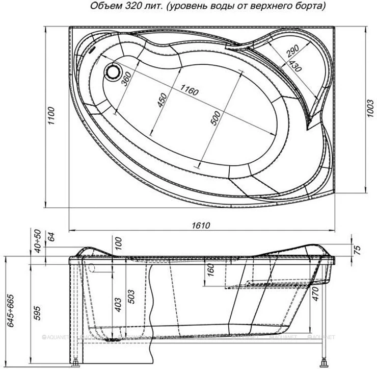 Экран Aquanet Jamaica 160см 139559 правый, белый