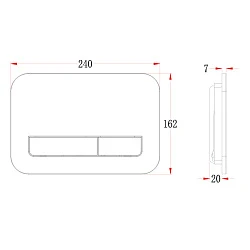 Кнопка смыва Veconi Flush V12 FLV12-B черная матовая
