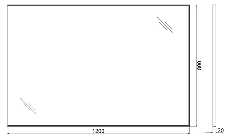 Зеркало BelBagno 120 SPC-AL-1200-800 хром