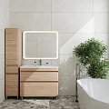 Тумба с раковиной Style Line Атлантика 100 напольная, ясень перламутр