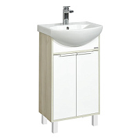 Тумба под раковину Aquaton Рико 50 1A212401RIB90 белая / ясень фабрик
