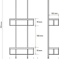 Полка Bemeta Cytro 146208422 2-ярусная, хром