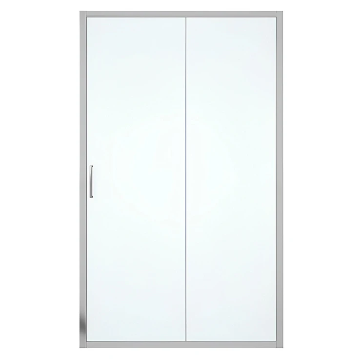 Душевая дверь в нишу Bravat Drop 120x200см BD120.4100A профиль хром, стекло прозрачное