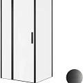 Душевой уголок Allen Brau Priority 100x90 3.31030.BBA+3.31045.BBA профиль черный, стекло прозрачное