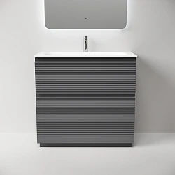 Тумба под раковину Sancos Folk Floor 90 FL90FGS напольная, Grey soft