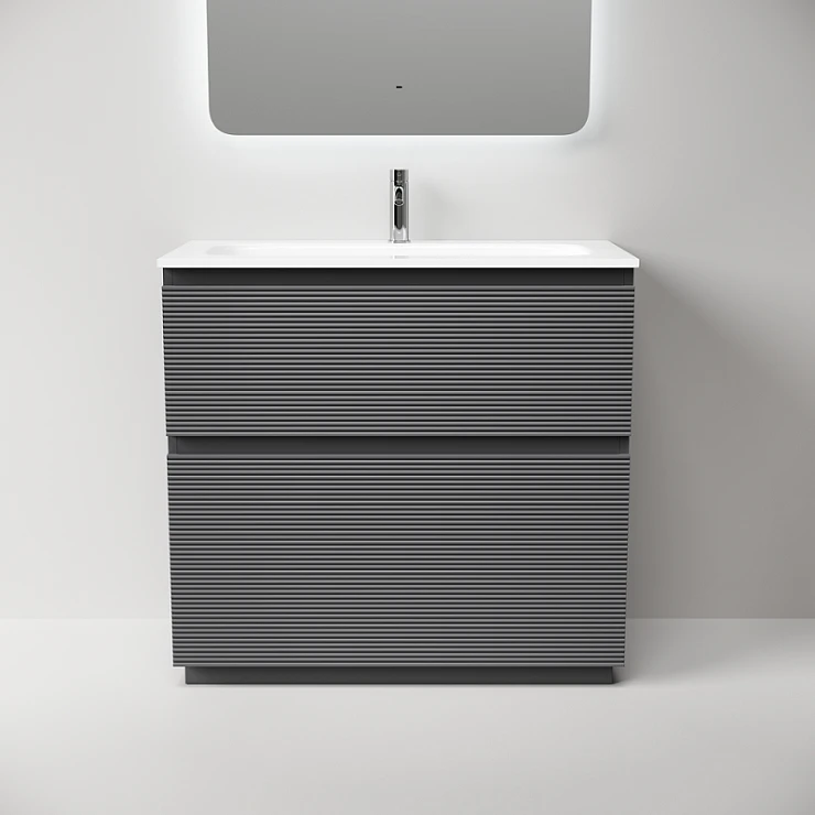 Тумба под раковину Sancos Folk Floor 90 FL90FGS напольная, Grey soft