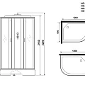 Душевая кабина Niagara Classic 120х90см NG-33294-14R профиль серебро