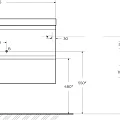 Тумба с раковиной Cezares Molveno 100 legno grigio