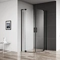 Душевой уголок Cezares Slider 100x100см SLIDER-R-2-90/100-C-NERO профиль черный, стекло прозрачное