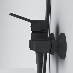 Душевая стойка AM.PM X-Joy F42885A24 со смесителем, черный