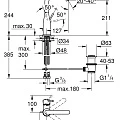 Смеситель для раковины Grohe Essence New 32628A01 графит
