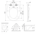 Унитаз подвесной AM.PM Sense C741700SC белый глянец