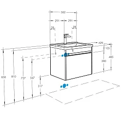 Тумба под раковину Aquaton Капри 60 1A230101KP010 белая