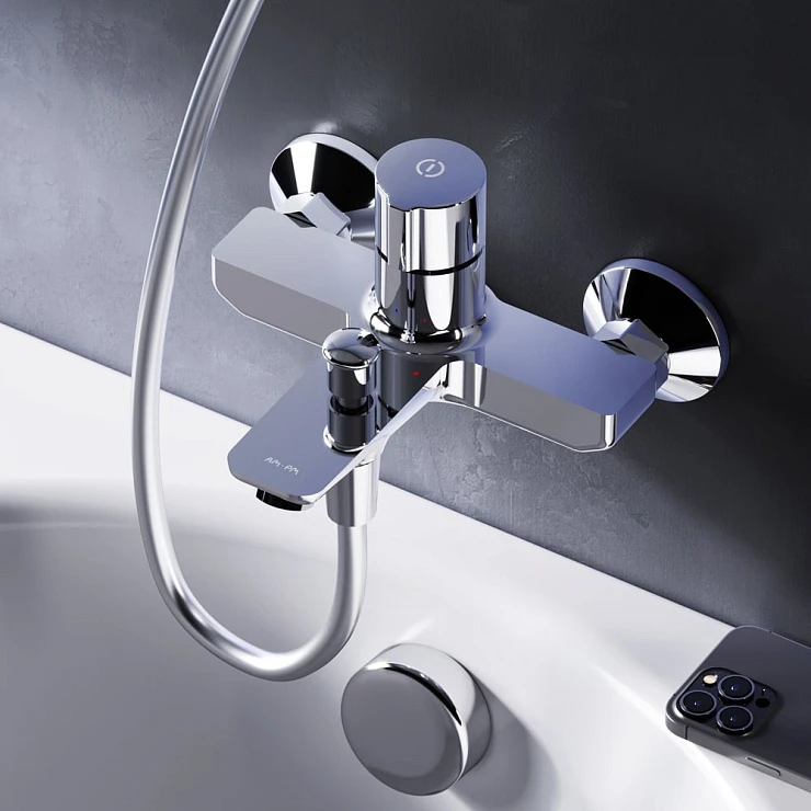 Смеситель для ванны и душа, нажимной TouchReel AM.PM X-Joy F85A10500 Хром