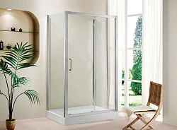 Душевой уголок Cezares Porta 130x90см PORTA-D-AH-12-130/90-P-Cr профиль хром, стекло рифленое