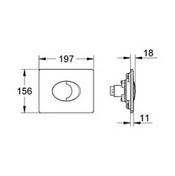 Кнопка смыва Grohe Skate Air 38506P00 хром матовая