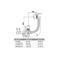 Слив-перелив для ванны AlcaPlast A504CKM хром