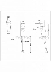 Смеситель для раковины Bravat Drop-D F148162C хром