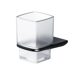 Стеклянный стакан с настенным держателем AM.PM Inspire 2.0 A50A34322 Черный