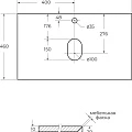 Тумба с раковиной Cezares Molveno 80 со столешницей, beton