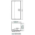 Душевой уголок Wasserkraft Berkel 90x80см 48P20 профиль хром, стекло прозрачное