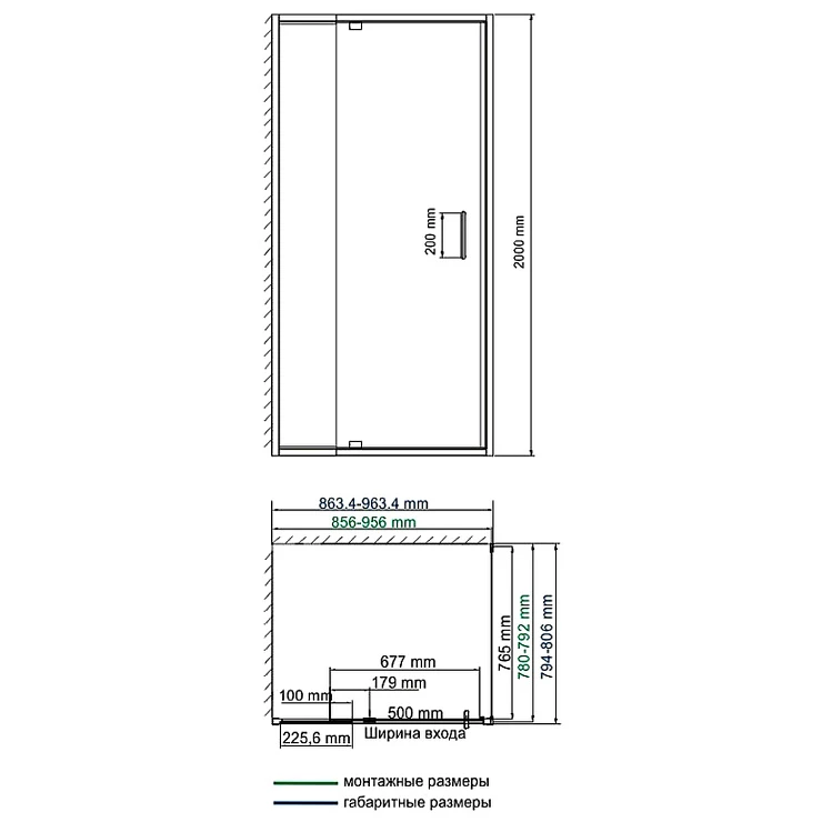 Душевой уголок Wasserkraft Berkel 90x80см 48P20 профиль хром, стекло прозрачное