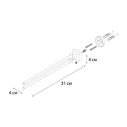 Полотенцедержатель Fixsen Kvadro FX-61302A хром