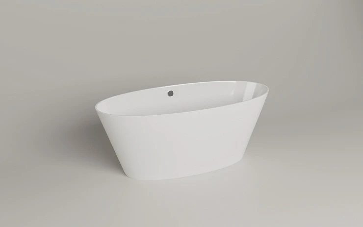 Ванна из искусственного камня ESSE MOOREA 175x76 EMOO1750 белая глянцевая