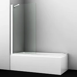 Шторка на ванну Wasserkraft Berkel 80x140см 48P01-80WHITE fixed профиль белый,