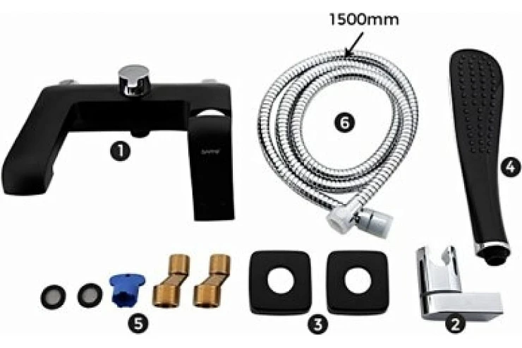 Смеситель для ванны с душем Gappo G3250 черный