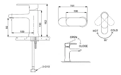 Смеситель для раковины Bravat Eco-D F193158C хром