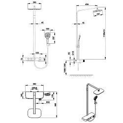 Душевая стойка Bravat Cobble F6389423CP-A1-ENG хром