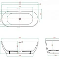 Акриловая ванна Vagnerplast Vera 166x80 KRBV166VER9X-64 белая глянцевая