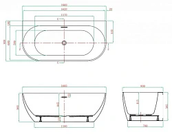 Акриловая ванна Vagnerplast Vera 166x80 KRBV166VER9X-64 белая глянцевая