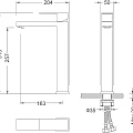 Смеситель для раковины Timo Selene 3011/17F золото матовое