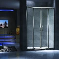 Душевая дверь в нишу ESBANO 140см ESDN140DW профиль хром, стекло прозрачное