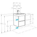 Тумба под раковину Aquaton Сканди 45 1A251601SD010 белая