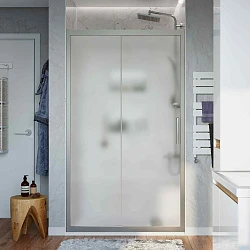 Душевая дверь в нишу STWORKI Стокгольм 160см 3GW222TTKK000 профиль хром матовый, стекло матовое