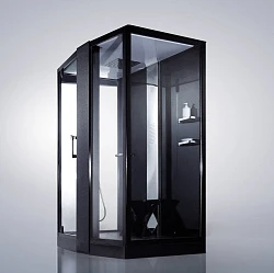 Душевая кабина Orans 150х100см SR-89102RS профиль черный, стекло прозрачное