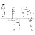 Смеситель для раковины Bravat Line F15299C-1 хром