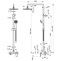 Душевая стойка Bravat Opal R F9125183CP-A2-RUS хром