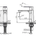 Смеситель для раковины ARROW AMP11848BC черный матовый