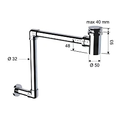 Сифон Remer RR 985 Хром